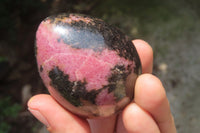 Polished Rhodonite Gemstone Eggs x 6 From Madagascar