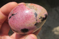 Polished Rhodonite Gemstone Eggs x 6 From Madagascar