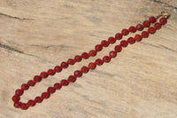 Polished Red Agate Faceted Beaded Necklace - Sold Per Item - From Brazil