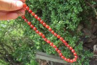 Polished Red Agate Faceted Beaded Necklace - Sold Per Item - From Brazil