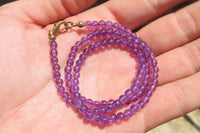 Polished AA Grade Gem Amethyst Beaded Necklace - Sold per Item- From Zambia