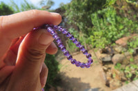 Polished AA Grade Gem Amethyst Beaded Necklace - Sold per Item- From Zambia