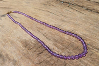 Polished AA Grade Gem Amethyst Beaded Necklace - Sold per Item- From Zambia