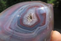 Polished On One Side Red Sashe River Agate Nodules x 6 From Zimbabwe