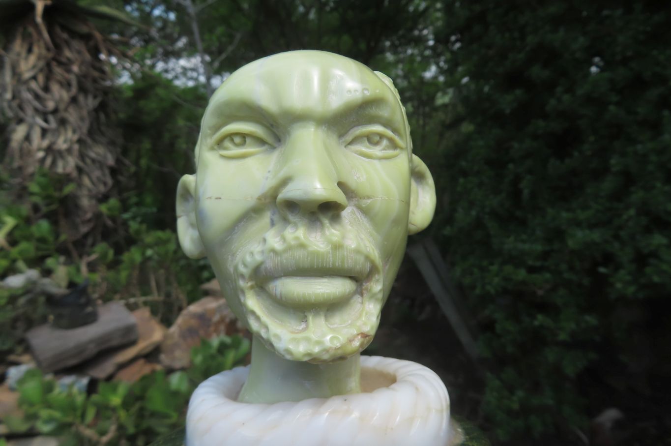 Hand Made African Bust Stone Carving x 1 From South Africa