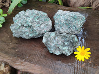 Natural Rare Emerald Mica In Matrix Cobbed Specimens x 3 From Mutoko, Zimbabwe