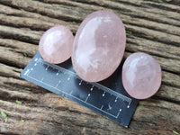 Polished Rose Quartz Palm Stones x 24 From Madagascar