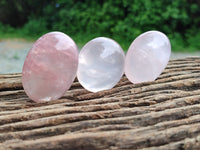 Polished Rose Quartz Palm Stones x 24 From Madagascar