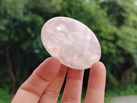 Polished Rose Quartz Palm Stones x 24 From Madagascar