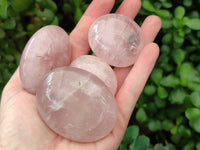 Polished Rose Quartz Palm Stones x 24 From Madagascar