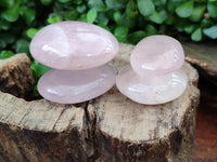 Polished Rose Quartz Palm Stones x 24 From Madagascar