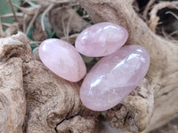 Polished Rose Quartz Palm Stones x 24 From Madagascar