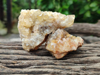 Natural Limonite Quartz Clusters x 12 From Zambia