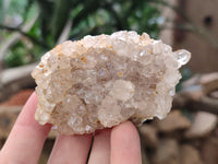 Natural Limonite Quartz Clusters x 12 From Zambia