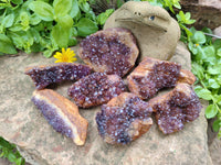 Natural Amethystos Amethyst Clusters x 7 From Kwaggafontein, South Africa