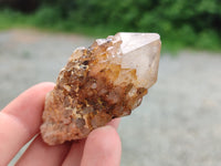 Natural Smokey Phantom Quartz Clusters x 18 From Luena, Congo