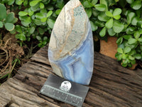 Polished Blue Lace Agate Standing Free Form x 1 From Malawi