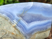 Polished Blue Lace Agate Standing Free Form x 1 From Malawi