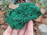 Natural Silky Malachite Specimens x 3 From Kasompe, Congo