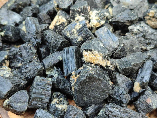 Natural Black Tourmaline Specimens x 2.5 Kg Lot From Zimbabwe