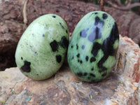 Polished Leopard Stone Gemstone Eggs x 4 From Zimbabwe