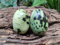 Polished Leopard Stone Gemstone Eggs x 4 From Zimbabwe