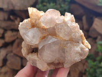 Natural Smokey Phantom Quartz Clusters x 2 From Luena, Congo