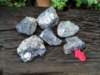 Natural Silver Lead Galena Specimens x 6 From Namibia