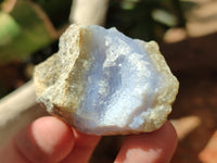 Natural Blue Lace Agate Geode Specimens x 35 From Malawi