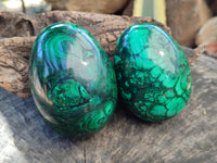 Polished Rare Extra Large Flower Banded Malachite Eggs  - Sold Per Item - From Congo