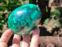 Polished Rare Extra Large Flower Banded Malachite Eggs  - Sold Per Item - From Congo