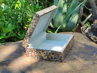 Hand Made Snakeskin Jasper Jewellery Box x 1 From Australia