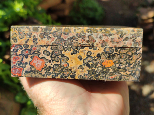 Hand Made Snakeskin Jasper Jewellery Box x 1 From Australia