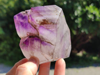 Polished Smokey Window Amethyst Quartz Crystals x 3 From Madagascar