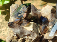 Natural Smokey Quartz Clusters x 2 From Zomba, Malawi