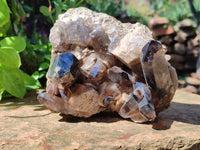 Natural Smokey Quartz Clusters x 2 From Zomba, Malawi