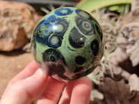 Polished Stromatolite Spheres x 3 From Madagascar