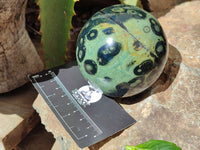 Polished Stromatolite Spheres x 3 From Madagascar