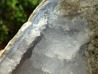 Natural Blue Lace Agate Geode Specimens x 3 From Malawi