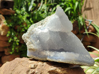 Natural Blue Lace Agate Geode Specimens x 3 From Malawi