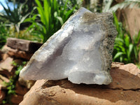 Natural Blue Lace Agate Geode Specimens x 3 From Malawi