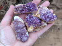 Natural Amethystos Amethyst Clusters x 20 From Kwaggafontein, South Africa