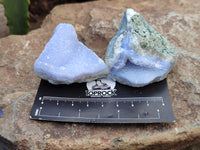 Natural Blue Lace Agate Geode Specimens x 24 From Malawi