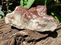 Natural Red Hematoid Quartz Clusters x 2 From Karoi, Zimbabwe