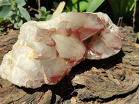 Natural Red Hematoid Quartz Clusters x 2 From Karoi, Zimbabwe