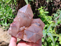 Natural Red Hematoid Quartz Clusters x 2 From Karoi, Zimbabwe