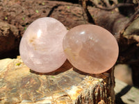 Polished Rose Quartz Palm Stones x 12 From Madagascar