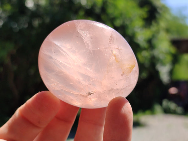 Polished Rose Quartz Palm Stones x 12 From Madagascar