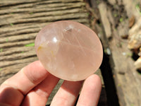 Polished Rose Quartz Palm Stones x 12 From Madagascar