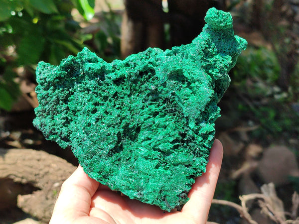 Natural Silky Malachite Specimens x 2 From Kasompe, Congo